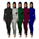 Quality Korean velvet solid color slim fit suit autumn and winter two-piece suit D88131