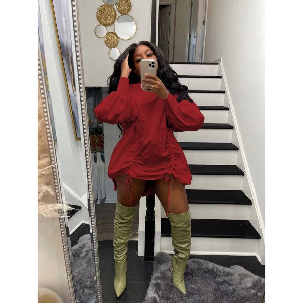Women's 2021 new product autumn quality loose casual dress D88136