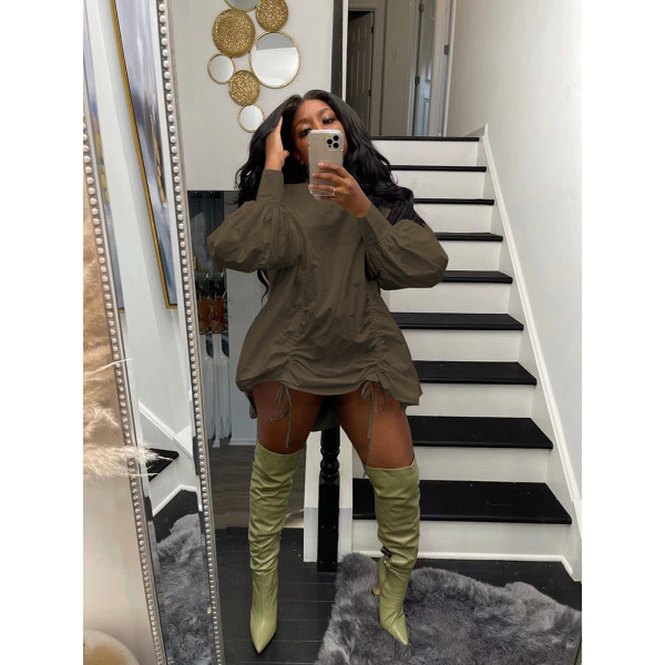 Women's 2021 new product autumn quality loose casual dress D88136
