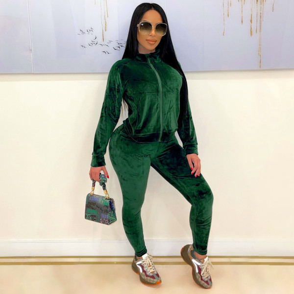 Women's clothing Korean cashmere sports and leisure basic two-piece suit L282