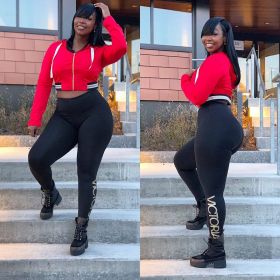 Autumn/Winter New Product Fashion Hoodie Sports Casual Printed Pants Set LS8028