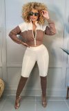 2021 winter loose sweater suit two-way zipper puller XY88085