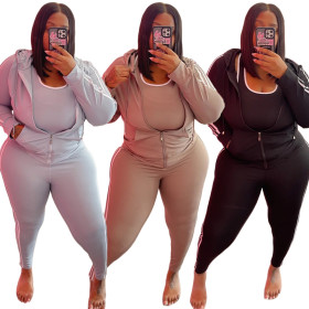 Fashion sports and leisure plus size two-piece set autumn and winter models YM226