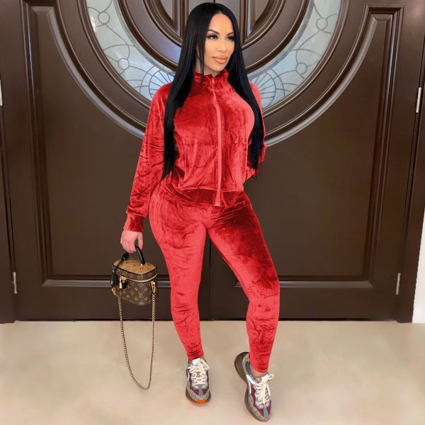 Women's clothing Korean cashmere sports and leisure basic two-piece suit L282