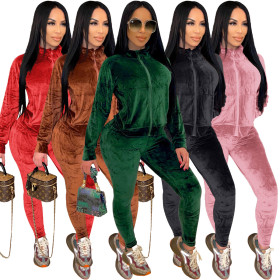 Women's clothing Korean cashmere sports and leisure basic two-piece suit L282