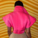 2021 fall new stand-up collar jacket air layer temperament flying sleeve jacket X21TP452