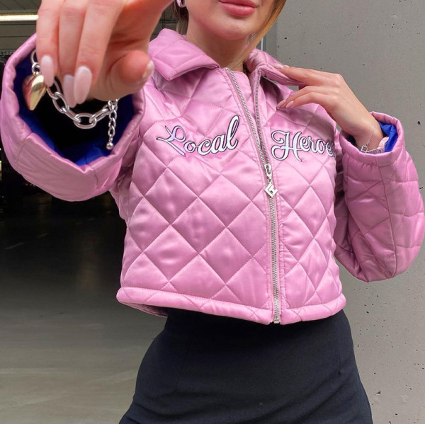 Women's autumn new style 2021 solid color letter embroidered casual jacket Y21TP430