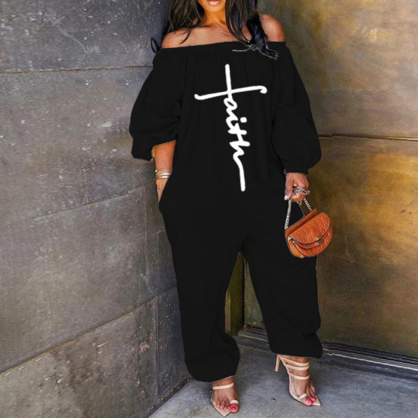 Long sleeve fashion loose pocket jumpsuit with embroidery Y513