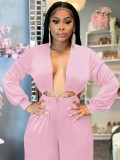 New women's clothing solid color autumn and winter loose jumpsuit z9145