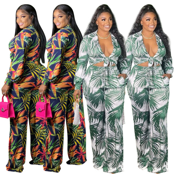 Plus size women's clothing autumn and winter new style bohemian sexy two-piece suit Q21S948