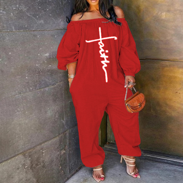 Long sleeve fashion loose pocket jumpsuit with embroidery Y513