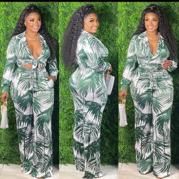 Plus size women's clothing autumn and winter new style bohemian sexy two-piece suit Q21S948