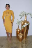 Women's New Style Hole Striped Perforated Dress z9141