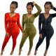 New autumn and winter fashion women's clothing, front zipper pleated two-piece suit z9138