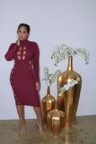 Women's New Style Hole Striped Perforated Dress z9141