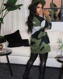 New women's casual camouflage knitted jacket TS1187