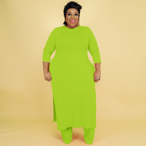 Large size women's multicolor suit casual multicolor two-piece suit Y456