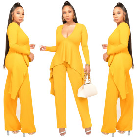 New sexy solid color fake two-piece jumpsuit YD8548