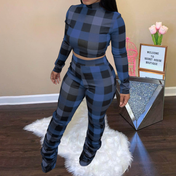 Women's temperament commuter striped high waist long sleeve literary French fashion casual suit F8103