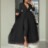 Sexy fashion mesh two-piece suit VK2256