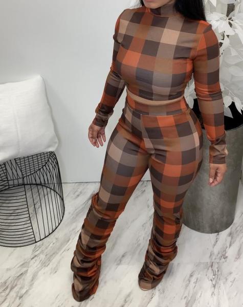 Women's temperament commuter striped high waist long sleeve literary French fashion casual suit F8103