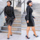 Sexy long sleeve slim dress nightclub VK2257