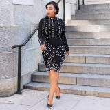 Sexy long sleeve slim dress nightclub VK2257