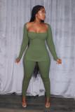 2021 autumn and winter women's fashion long-sleeved high-slit blouse G0433