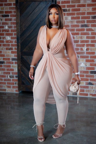 Women's sexy net gauze dress style jumpsuit F8108