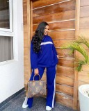 New urban casual loose solid color two-piece suit FE199