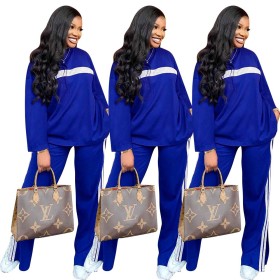 New urban casual loose solid color two-piece suit FE199