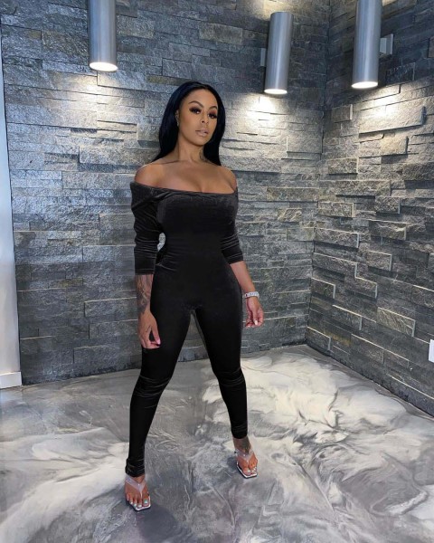 New style velvet one-shoulder sexy casual jumpsuit YD8536 