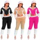 Two-piece fashion teddy velvet color matching suit FE192