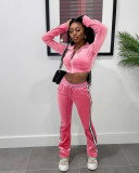 New fashion velvet leisure two-piece suit FE187
