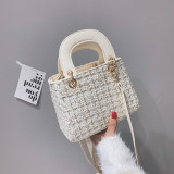 Bag women 2021 autumn and winter new trendy fashion Korean version of simple woolen cloth single shoulder bag net red oceanic messenger bag