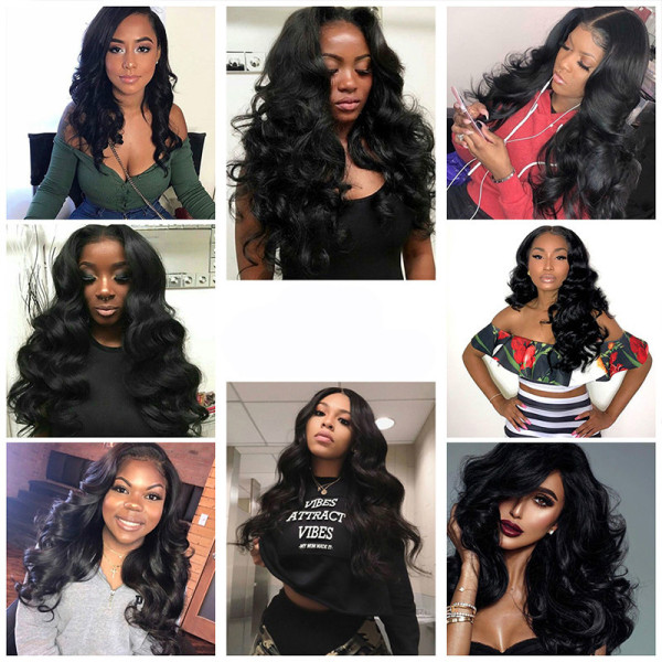 Wig female chemical fiber hair curtain hair bundle body wave black big wave snake curl hair curtain 100g