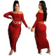 2021 autumn and winter new sexy fashion dress tassel dress