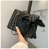 Autumn silk scarf bag female 2021 new trendy fashion rhombus chain bag texture single shoulder armpit bag messenger bag
