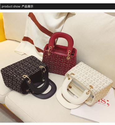 Bag women 2021 autumn and winter new trendy fashion Korean version of simple woolen cloth single shoulder bag net red oceanic messenger bag