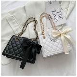 Autumn silk scarf bag female 2021 new trendy fashion rhombus chain bag texture single shoulder armpit bag messenger bag