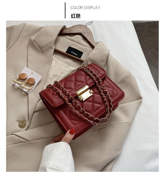 Small bag female bag 2021 net celebrity new trendy fashion rhombus chain bag net celebrity ins single shoulder messenger bag