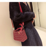 Bag women 2021 autumn and winter new trendy fashion Korean version of simple woolen cloth single shoulder bag net red oceanic messenger bag