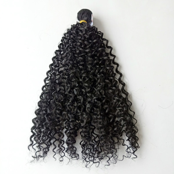 Wigs, chemical fiber curtains, Kinky Curly hair, small curly hair curtains, African fashion, small curly hair extensions