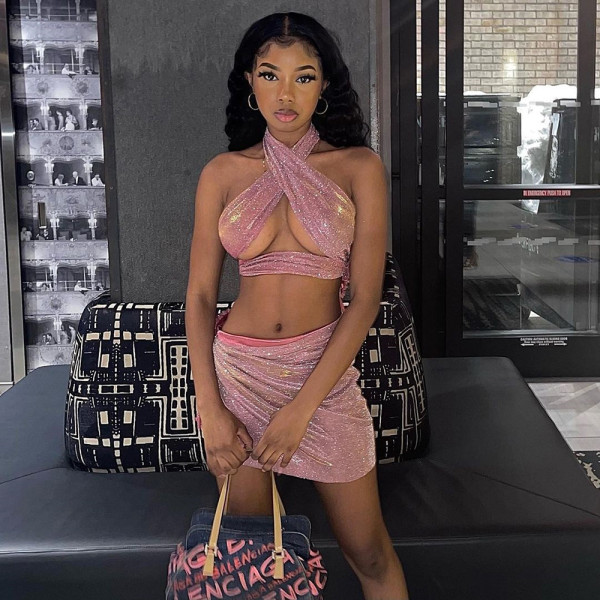 Women's 2021 Fall New Arrivals Sexy Backless Navel Skirt Set