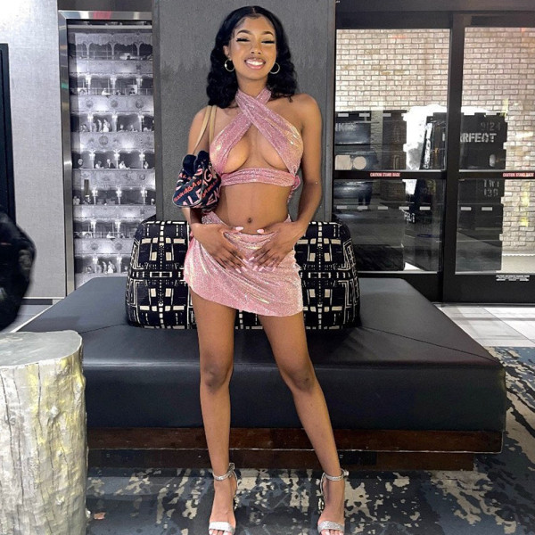 Women's 2021 Fall New Arrivals Sexy Backless Navel Skirt Set