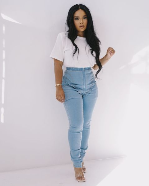 New style stretch high-waisted jeans ladies trousers