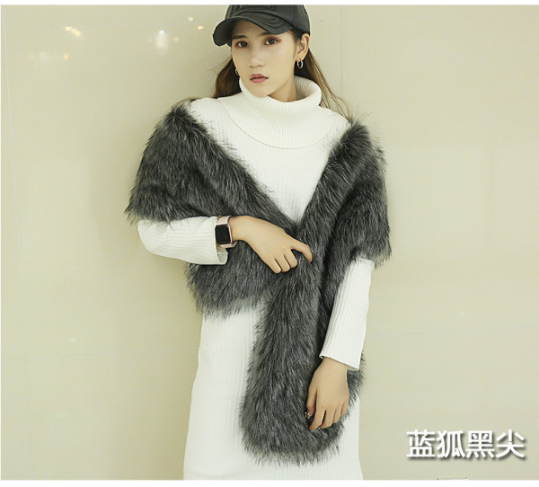 Fur collar shawl faux fur fox fur shawl female stage dinner dress cloak scarf scarf fake collar