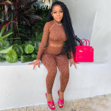 Fall 2021 new women's fashion print slim sports yoga suit