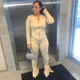 2021 Fall Women's New Fashion Irregular Slim Long Sleeve Sweater Casual Tight Pants Suit