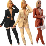 Professional tooling air layer mesh splicing two-piece suit